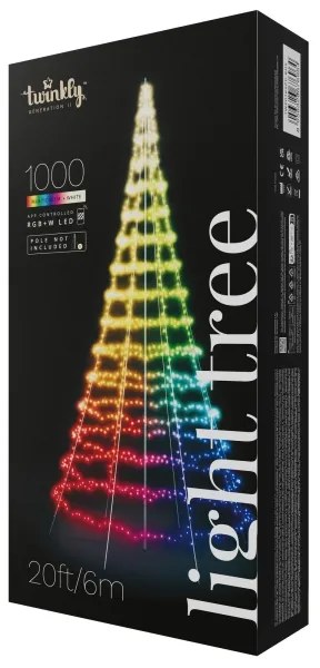 Twinkly TWP01KSPP-BEU - LED RGBW kültéri karácsonyfa TREE 1000xLED IP44 Wi-Fi