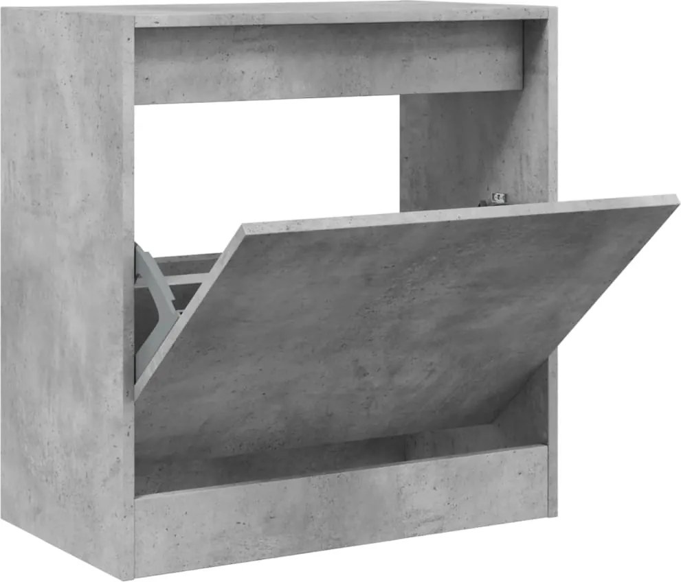 vidaXL betonszürke szerelt fa cipőszekrény 60 x 34 x 63,5 cm