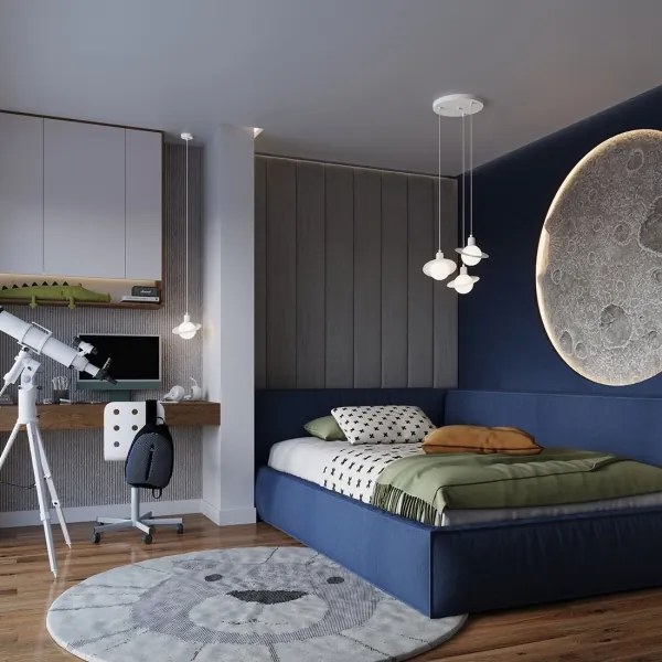 Sollux SL.1356 - Csillár zsinóron HYPERION 1xG9/8W/230V fehér