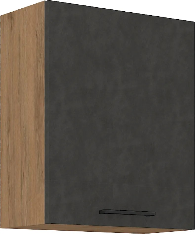 Felsőszekrény, tölgy lancelot/szürke matt, VEGA 60 G-72 1F
