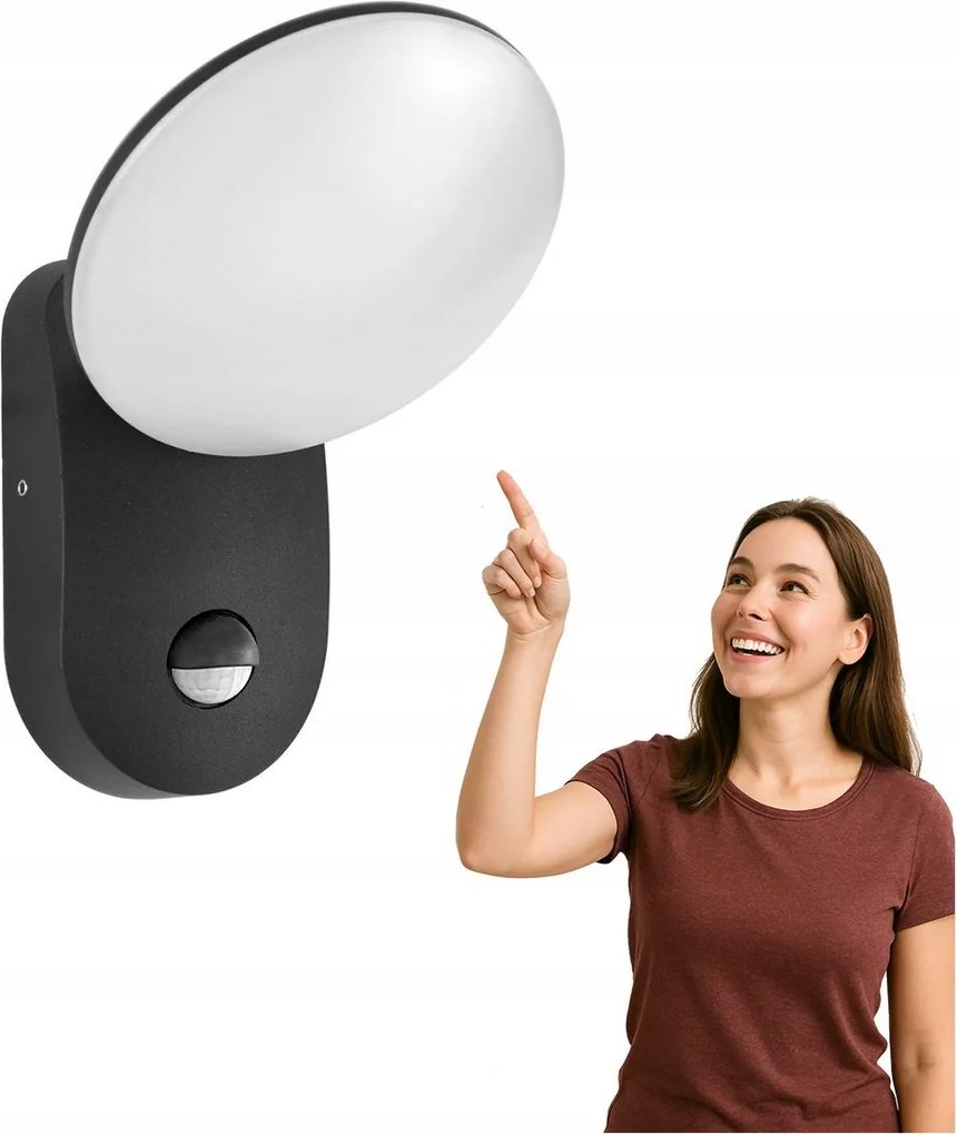 Kültéri Led fali lámpa Monti 4K érzékelővel D-sensor OWL-6214-S-4K Italux