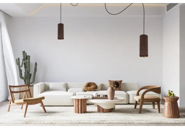 Láncos lámpa AVALO 2xE27/60W/230V barna/réz pavúk