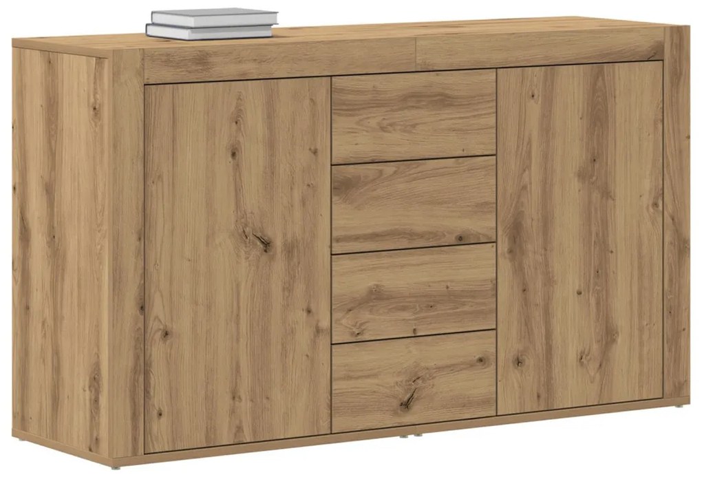 Oldalfal Kézműves tölgy Szerelt fa 120 x 36 x 69 cm Tároló fal