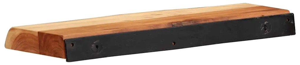 2 darab tömör akácfa fali polc 40x20x3,5 cm