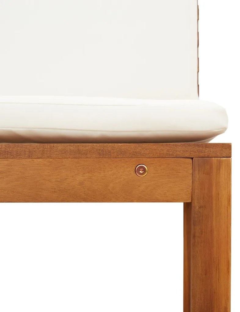 Kerti pad párnákkal 100x50x91 cm Tömör akácfából