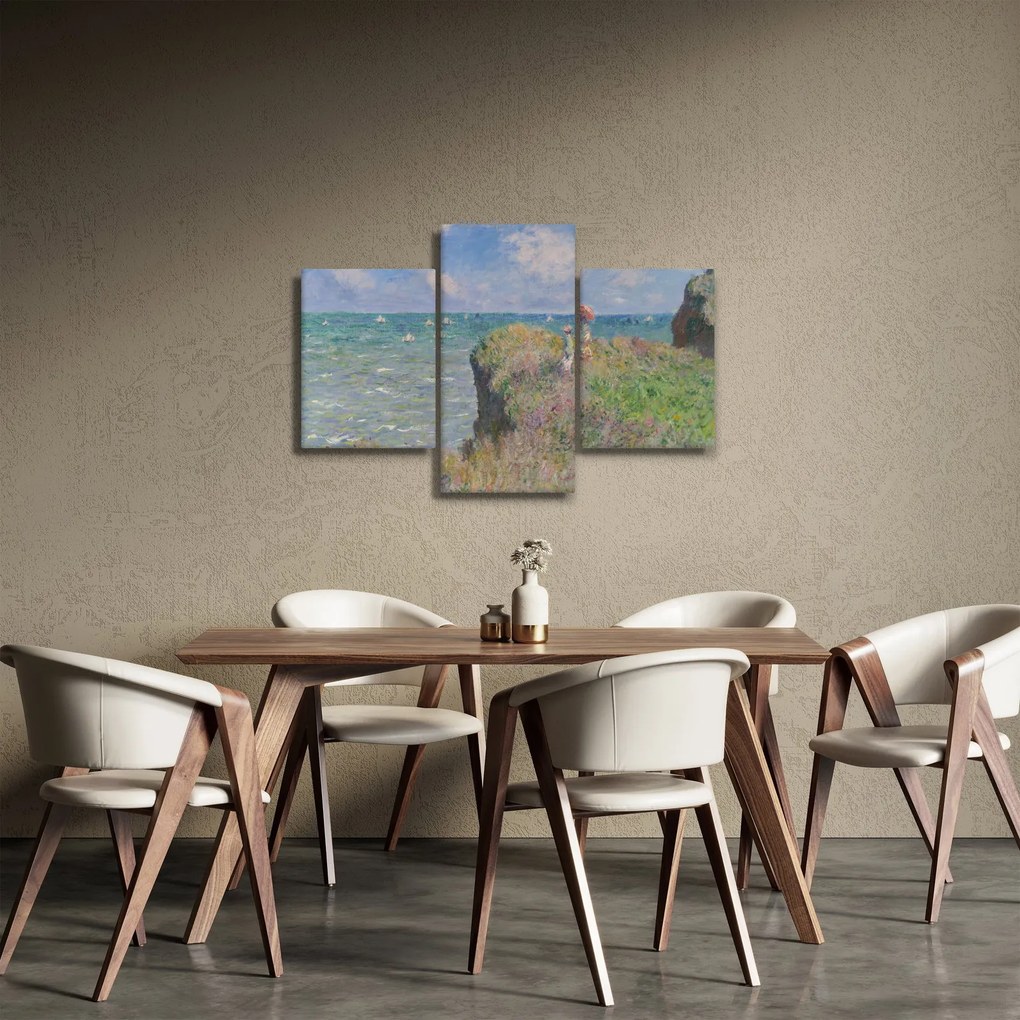 Kép - Claude Monet, Cliff Walk at Pourville, reprodukciók (90x60 cm)