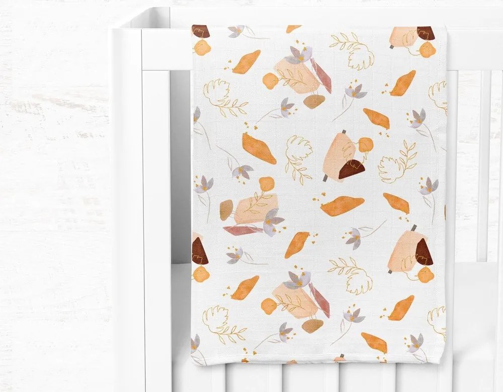 Fehér muszlin gyerek takaró 75x100 cm Boho – Mijolnir