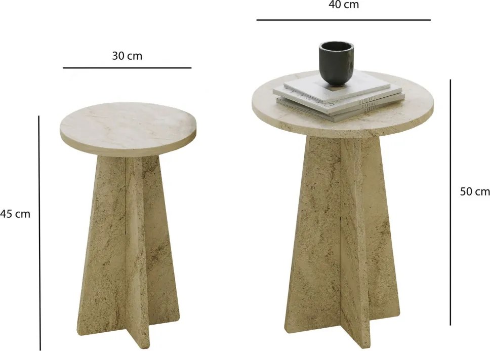 Mushroom dohányzóasztal, 40 cm