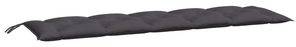 2 db antracit oxford szövet kerti padpárna 180 x 50 x 7 cm