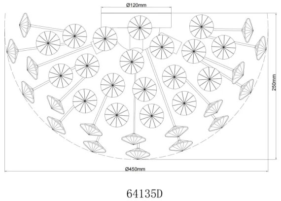 Globo 64135D - LED Mennyezeti lámpa KATRINA 4xG9/3,5W/230V arany