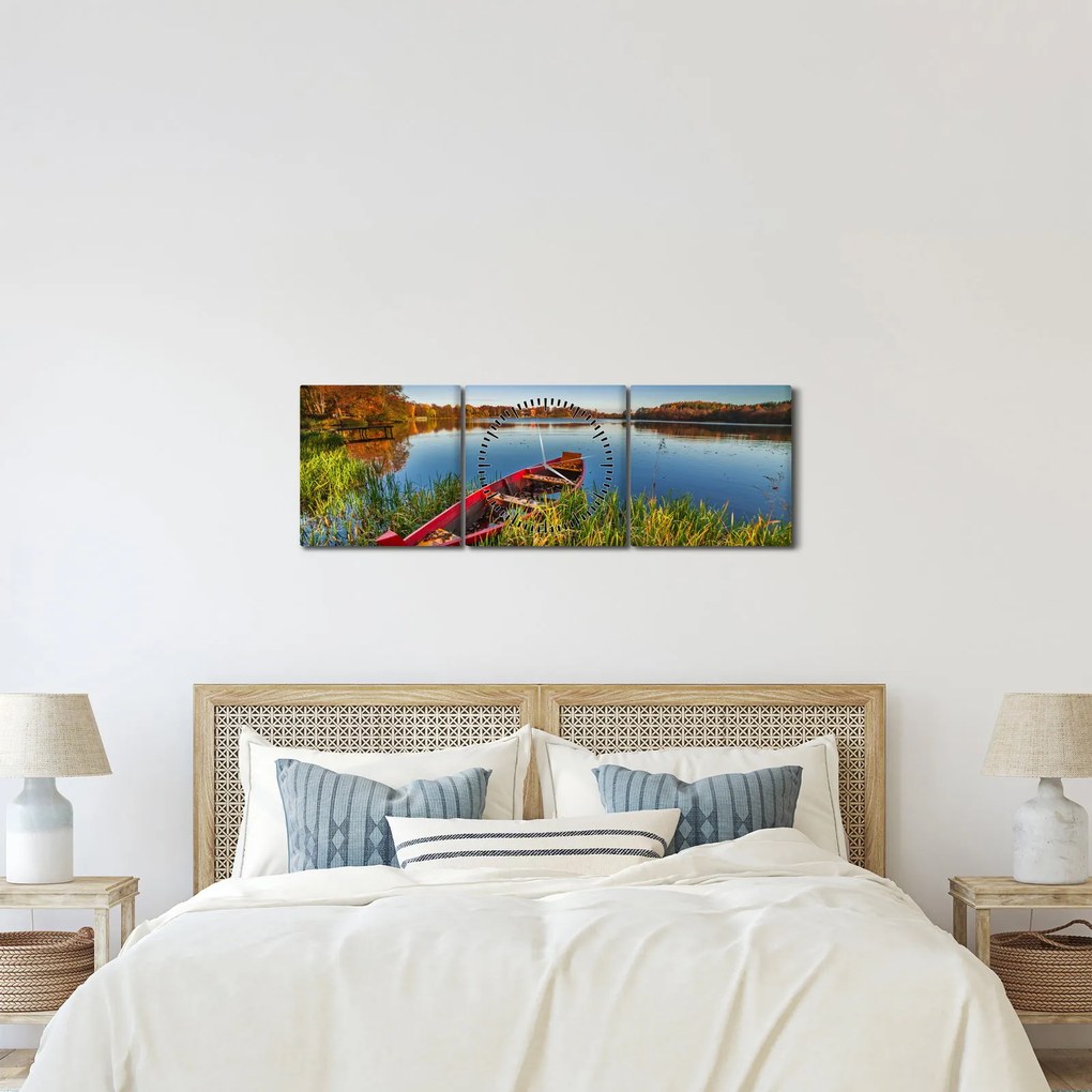 Egy piros pont képe (órával) (90x30 cm)