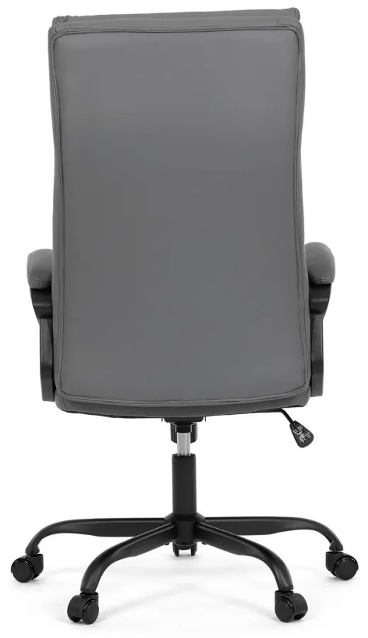 Scaun pivotant de birou confortabil în gri cu tapițerie din piele artificială. KA-Y346