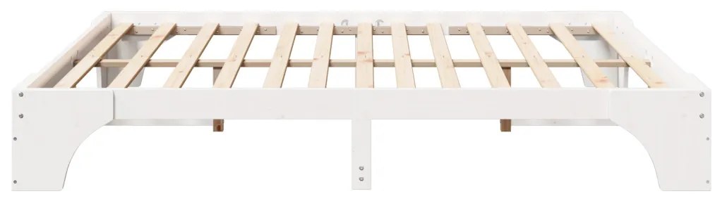 Ágytartó Fehér Tömörfa 200 x 200 cm Egyszerű Ágytartó