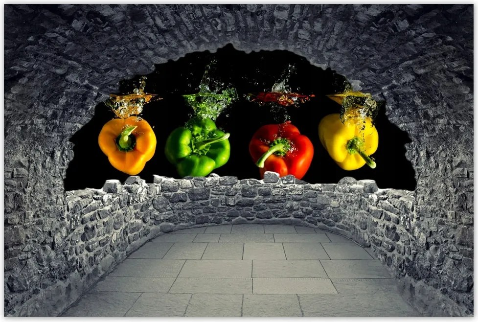 Poszterek 90x60 Négy színes paprika