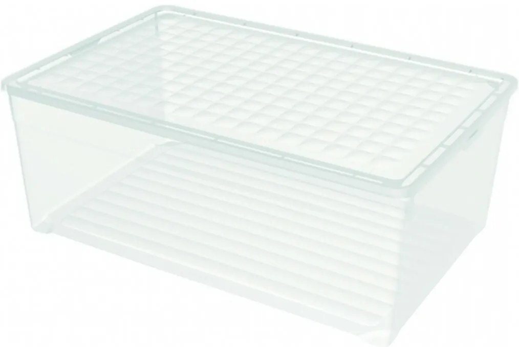 Curver Textile 45 l tárolódoboz, átlátszó