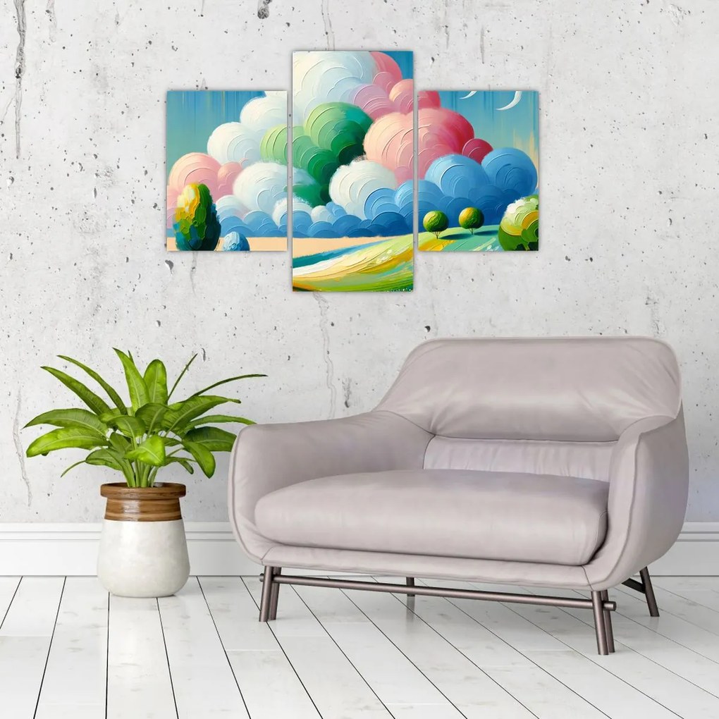 Kép - Tájkép felhővel (90x60 cm)