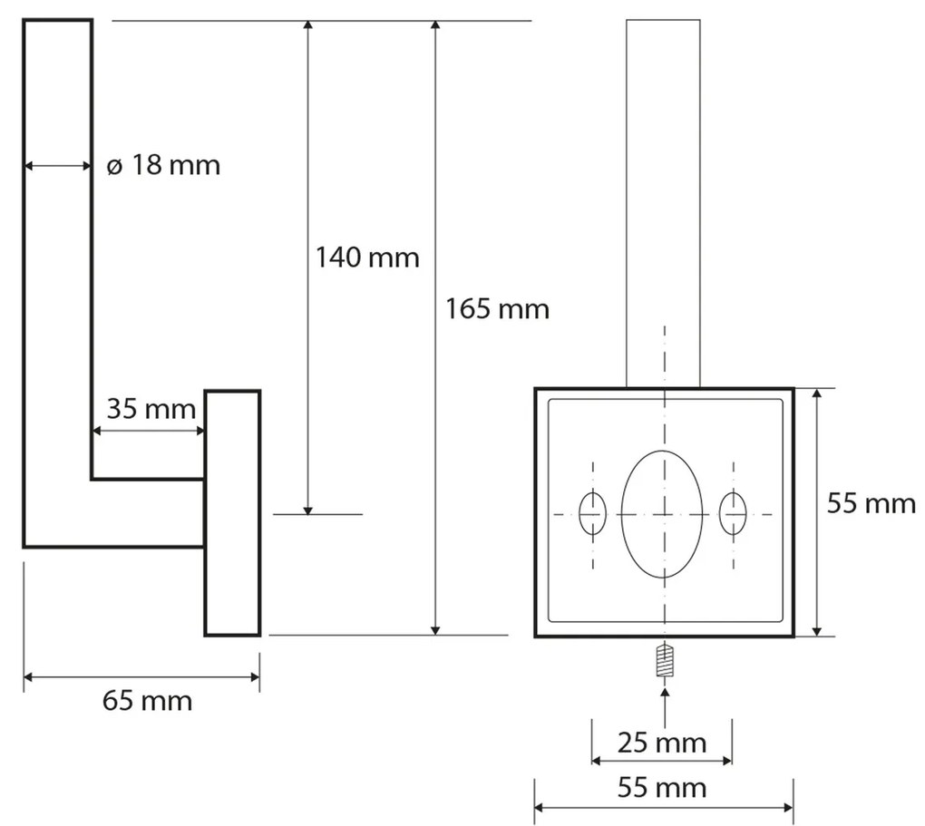 SAPHO XQ704 X-Square WC-papír tartó, tartalékezüst