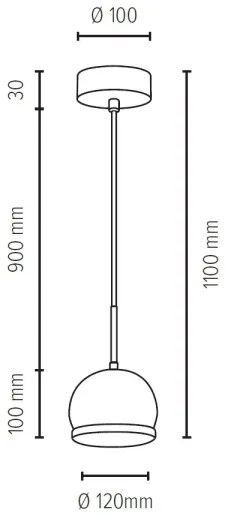 Spot-Light 5141174 - LED Csillár zsinóron BALL WOOD 1xGU10/5W/230V matt tölgy