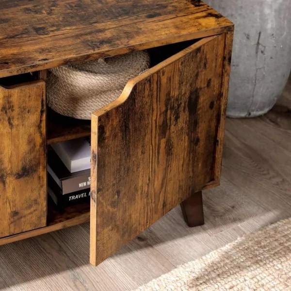 BASTOR TV-állvány barna/fekete