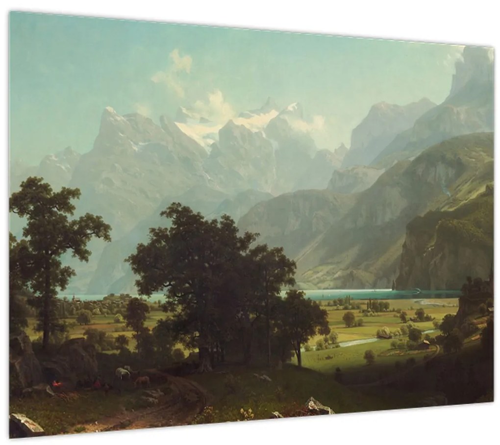 Kép - Albert Bierstadt, Lake Lucerne, reprodukciók (70x50 cm)