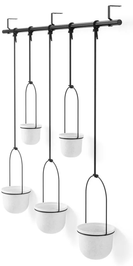 Műanyag függő kaspó szett fűszernövényekhez, 5 db-os ø 7,5 cm Triflora – Umbra