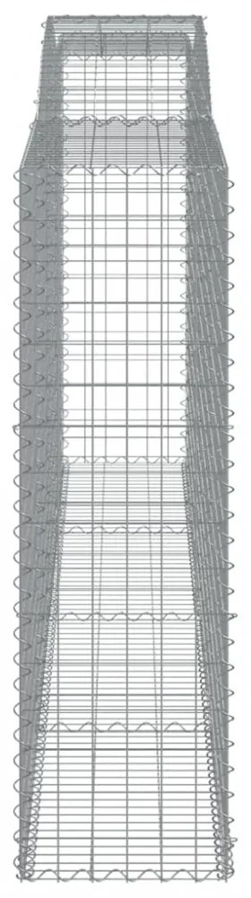 2 db íves horganyzott vas gabion kosár 400x50x160/180 cm