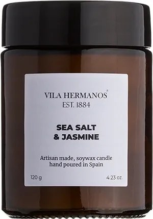 Sea Salt &amp; Jasmine Vila Hermanos illatgyertya 120g Apothecary sorozat