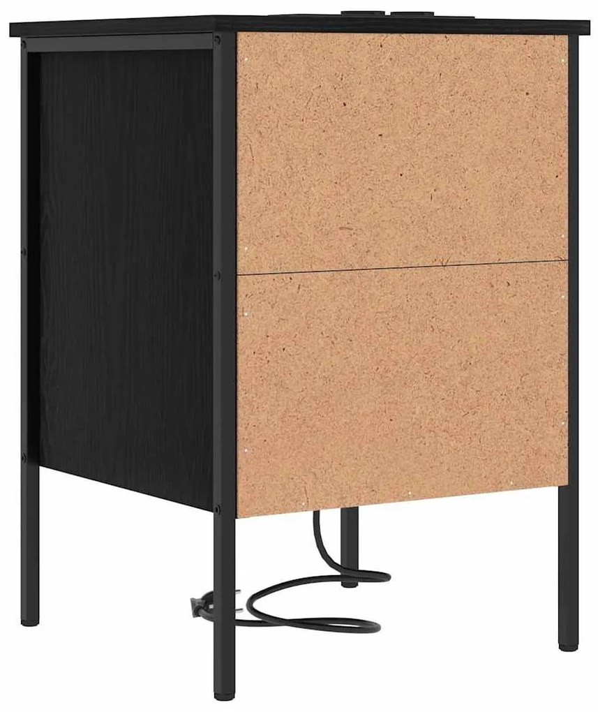 Éjjeli Szekrények 2 pcs Musta tammi 42 x 41 x 61 cm Faanyag
