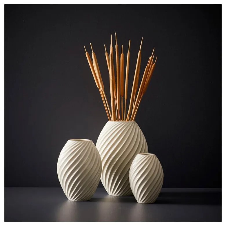 River fehér porcelán váza, magasság 16 cm - Morsø