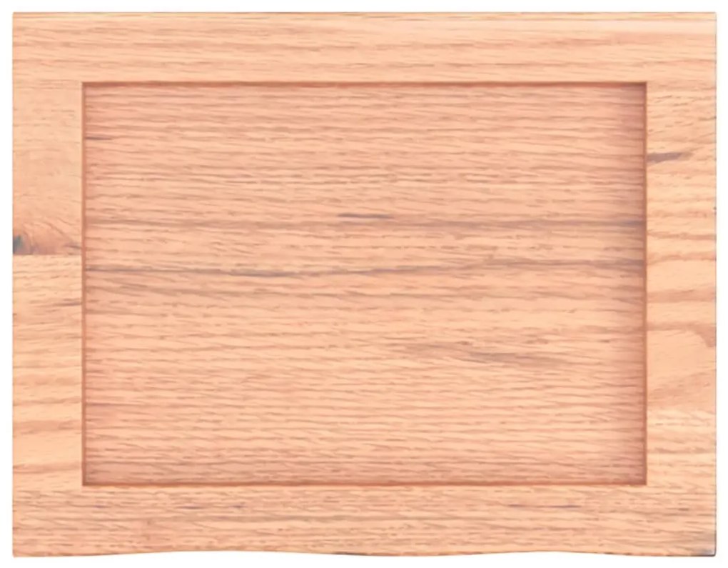 világosbarna kezelt tömör fa fürdőszobai pult 40x30x(2-6) cm