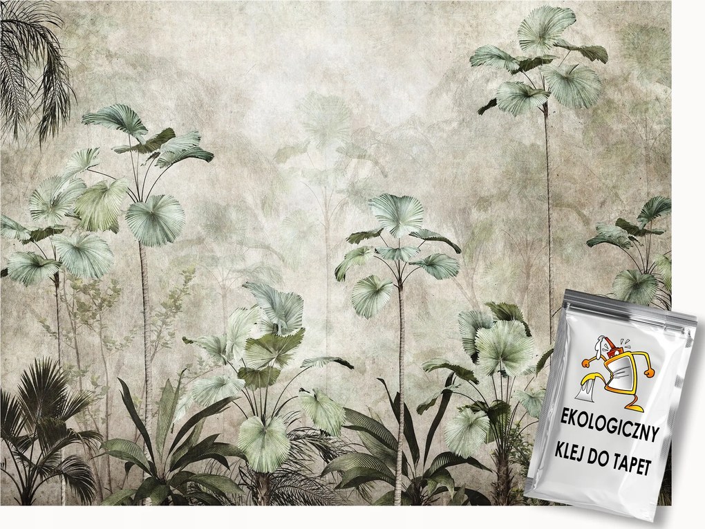 Fotótapéta Flizelina Természet Tájkép Erdő Dzsungel Fák Pálmafák 200x140 ragasztó