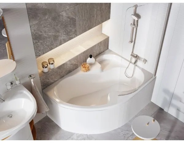 Ravak CV01000000 - Sarokkád ROSA 140x105 cm akril/fehér