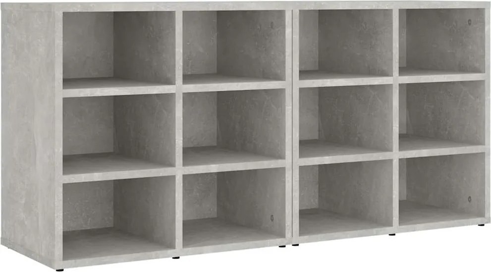 vidaXL 2 db betonszürke cipősszekrény 52,5 x 30 x 50 cm