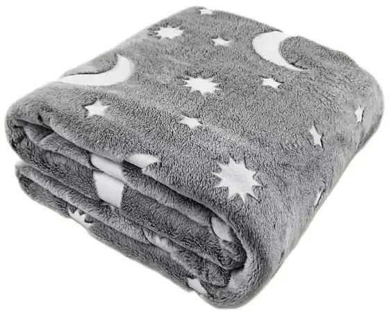 Világító mikroszálas pléd - Szürke