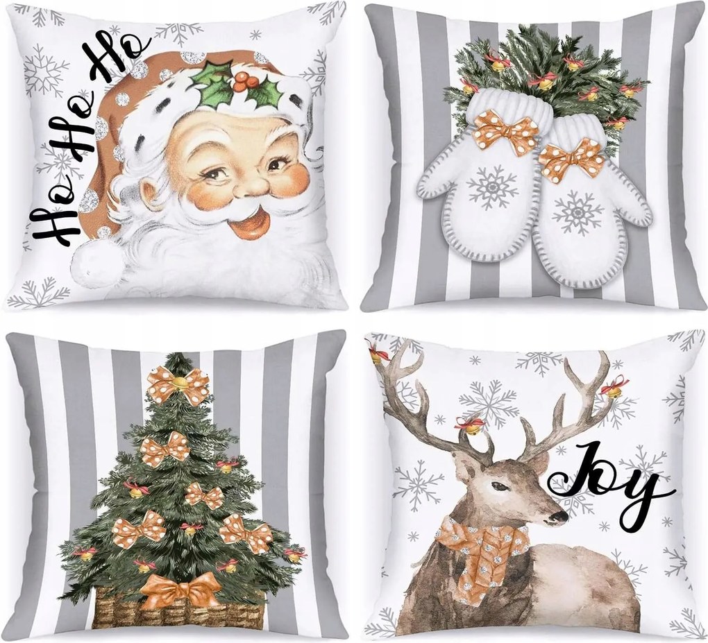 Karácsonyi díszpárnahuzat 50x50cm 4db