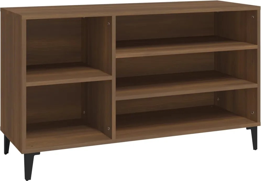 vidaXL barna tölgyszínű szerelt fa cipősszekrény 102x36x60 cm