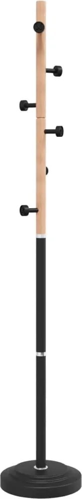 vidaXL fekete porszórt vas ruhafogas 177 cm