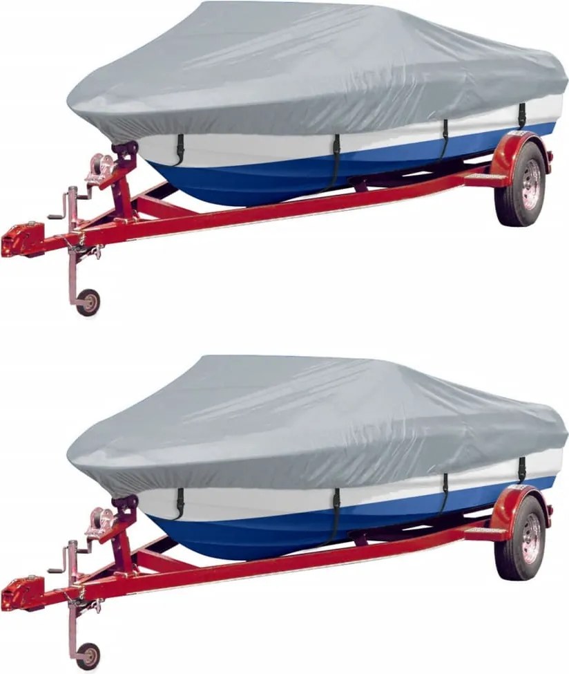 vidaXL 2 db szürke hajótakaró ponyva 427-488 x 173 cm