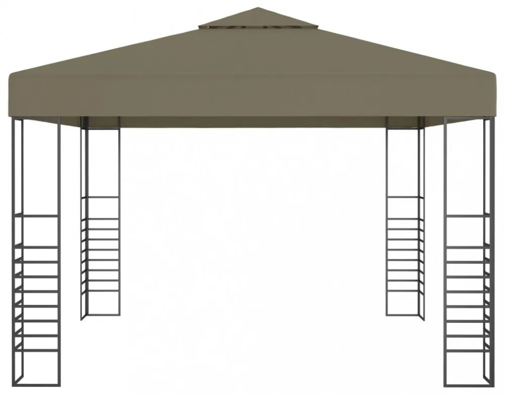 tópszínű kerti pavilon 3 x 3 m 180 g/m²