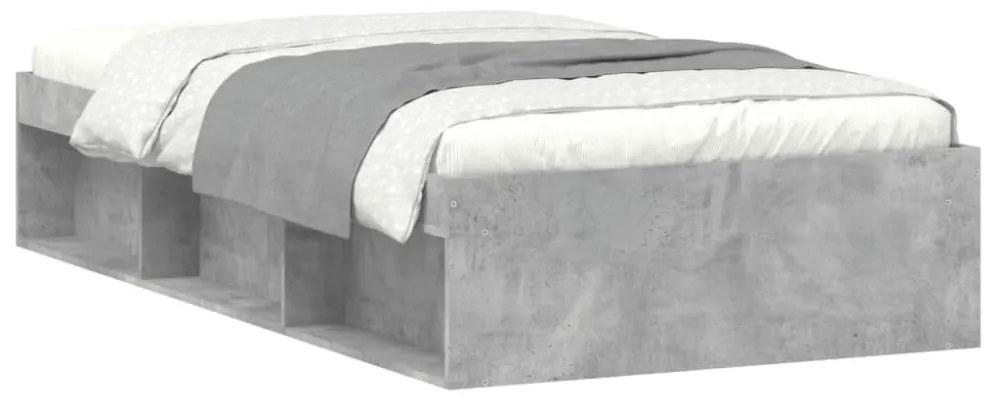 betonszürke ágykeret 90 x 200 cm