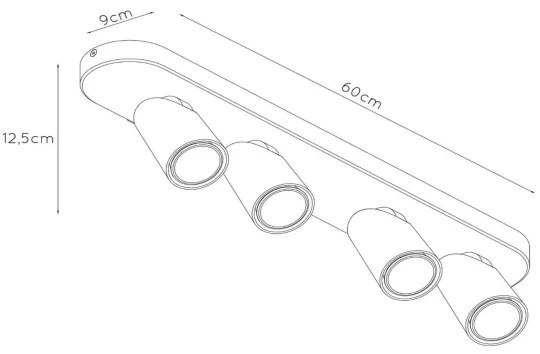 Lucide 23954/21/30 - XYRUS 4xGU10/5W/230V LED spotlámpa, fekete