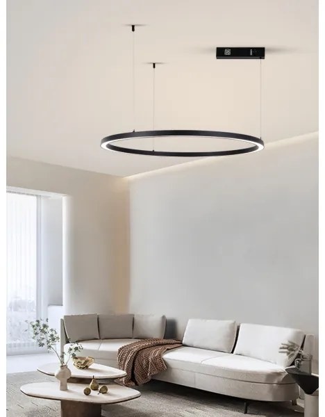 Immax NEO 07215L-LED Dimmelhető csillár zsinóron FINO 60W/230V 80cm fekete Tuya + távirányító