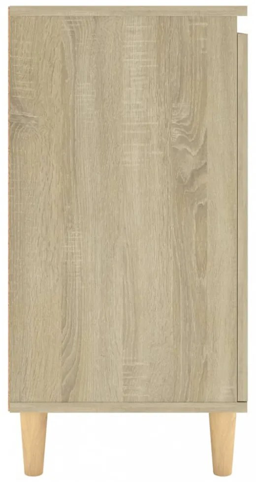 szerelt fa tálalószekrény tömör falábakkal 60x35x70 cm