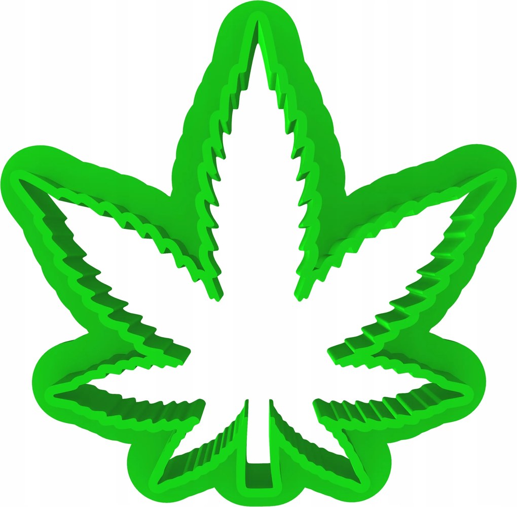 Forma Lyukasztó Mézeskalács kiszúró cbd Marihuána kenderlevél 4cm