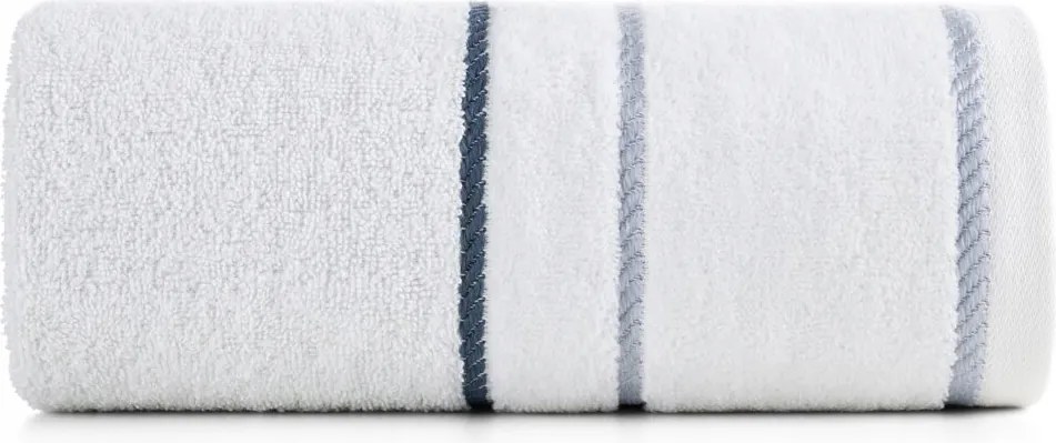 Pamut törölköző velúr bordűrrel Nel 50x90 Eurofirany fehér