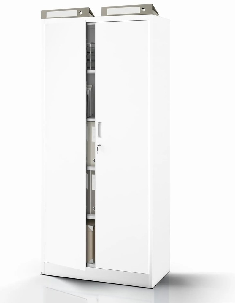 Fém öltözőszekrény JAN Compact 1750 x 800 x 400 mm, fehér