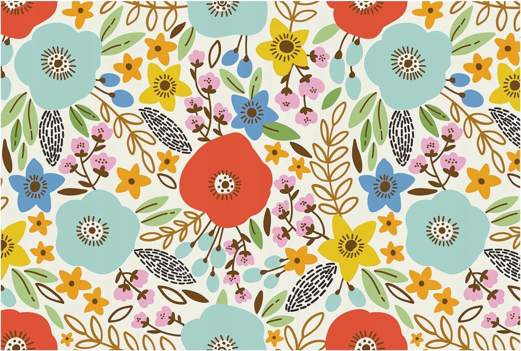 Fotótapéta Flizelina Nappali és Hálószoba Iroda Virágmintás 104x70 Ragasztó