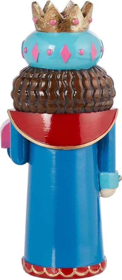 X-MAS dekor figura király kék 20 cm