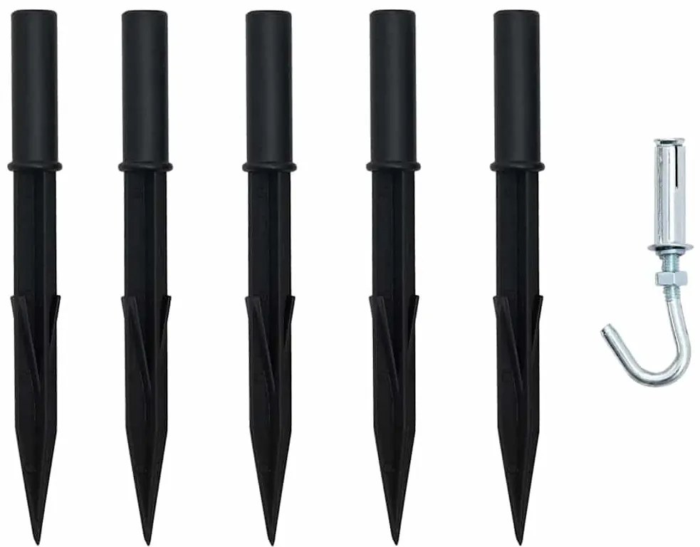 LED Karácsonyfák talajráccsal Hideg fehér 500 cm Fém