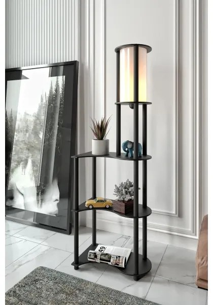 NOTO polcos állólámpa 1xE27/40W/230V fekete